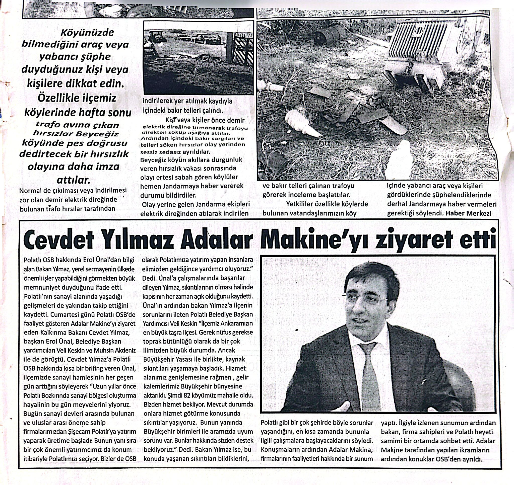 Ministerial Visit to Adalar